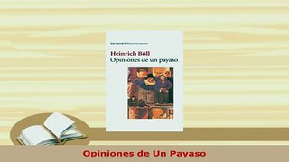 PDF  Opiniones de Un Payaso  EBook