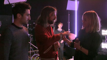 Mandarine, créatrice de jus à Paris, sur le tournage de Breakbot