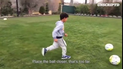 Can Cristiano ronaldo son score a goal against dad