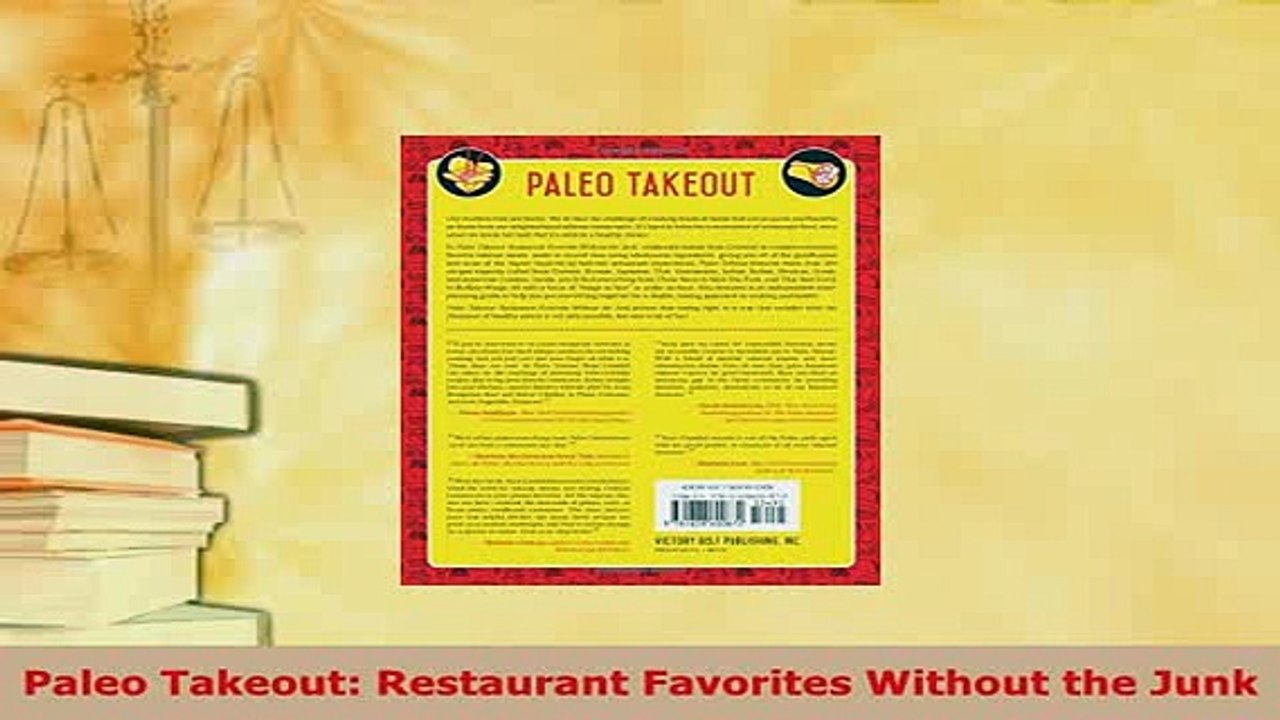 PDF  Paleo Takeout Restaurant Favorites Without the Junk Download Full Ebook