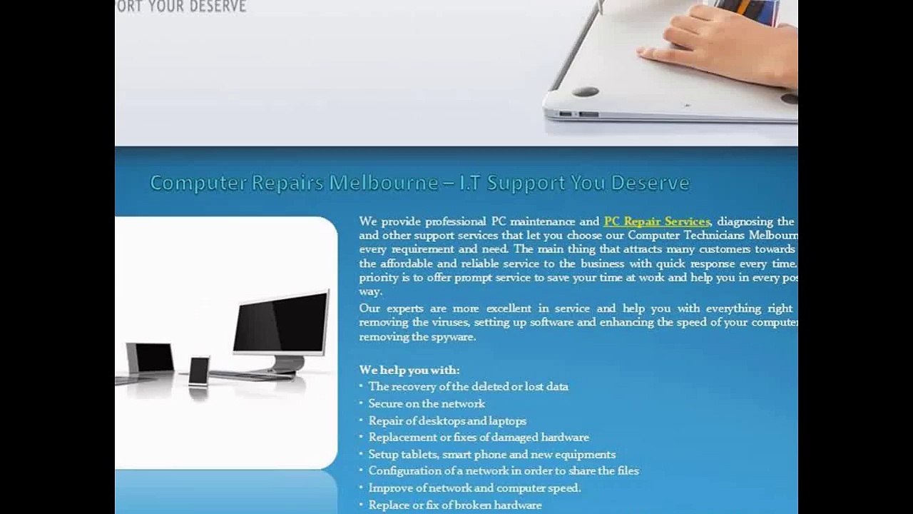 Computer Repairs Melbourne – I.T Support You Deserve