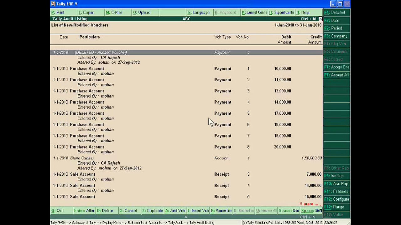 Tally.ERP 9 - Part 56 - Sample Audit in Tally