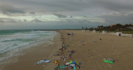 La plage de Miami souillée par des tonnes de déchets après un festival