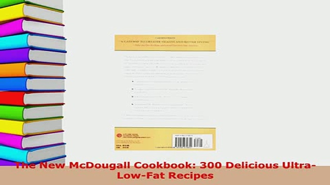 Download  The New McDougall Cookbook 300 Delicious UltraLowFat Recipes Read Online