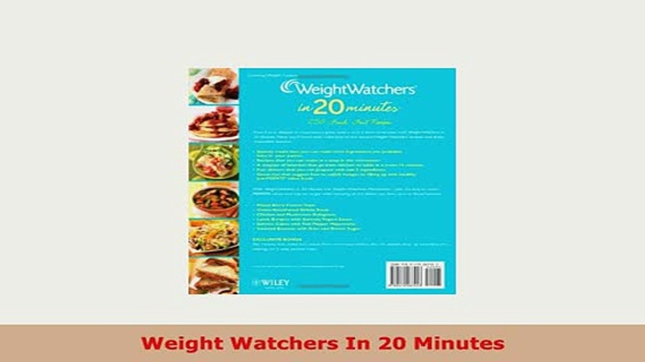 PDF  Weight Watchers In 20 Minutes Read Online