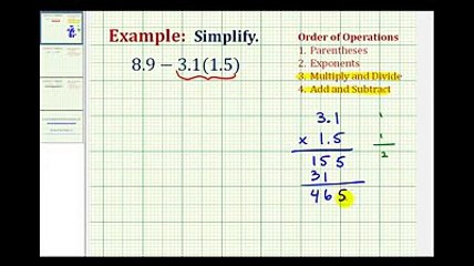 Simplify an Expression Involving Decimals