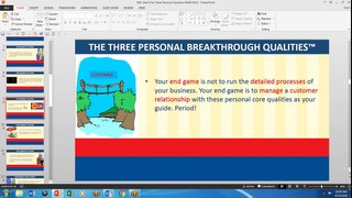 2-3 Minute 'I' Opener: The Three Personal Breakthrough Qualities