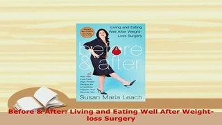 PDF  Before  After Living and Eating Well After Weightloss Surgery PDF Full Ebook