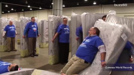 New Record Set for Longest Human Mattress Domino Chain