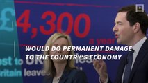 UK's Osborne warns voters of Brexit's permanent hit to economy