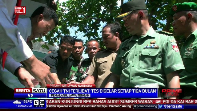 Anggota TNI di Pemalang Jalani Tes Urine