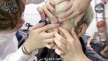[ENG] 150220 BOMB: SUGA is trying to wear contact lenses.