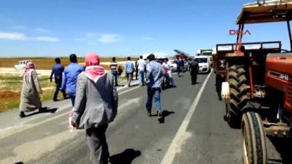 Şanlıurfa'da Sayaç Takılmasına Karşı Çıkan Çiftçiler Yol Kapattı 1-