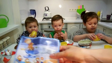 Клим, Лиза, Георгий вместе открывают киндеры MAXI / K