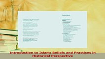 Download  Introduction to Islam Beliefs and Practices in Historical Perspective  EBook