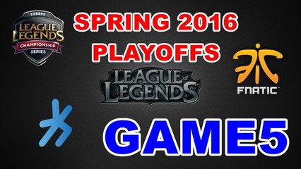 (LOL)H2K vs FNC Highlight(EU LCS 2016 Spring Playoffs) Game5