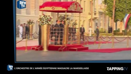 François Hollande en Egypte : La Marseillaise massacrée par l’orchestre de l’armée égyptienne (Vidéo)