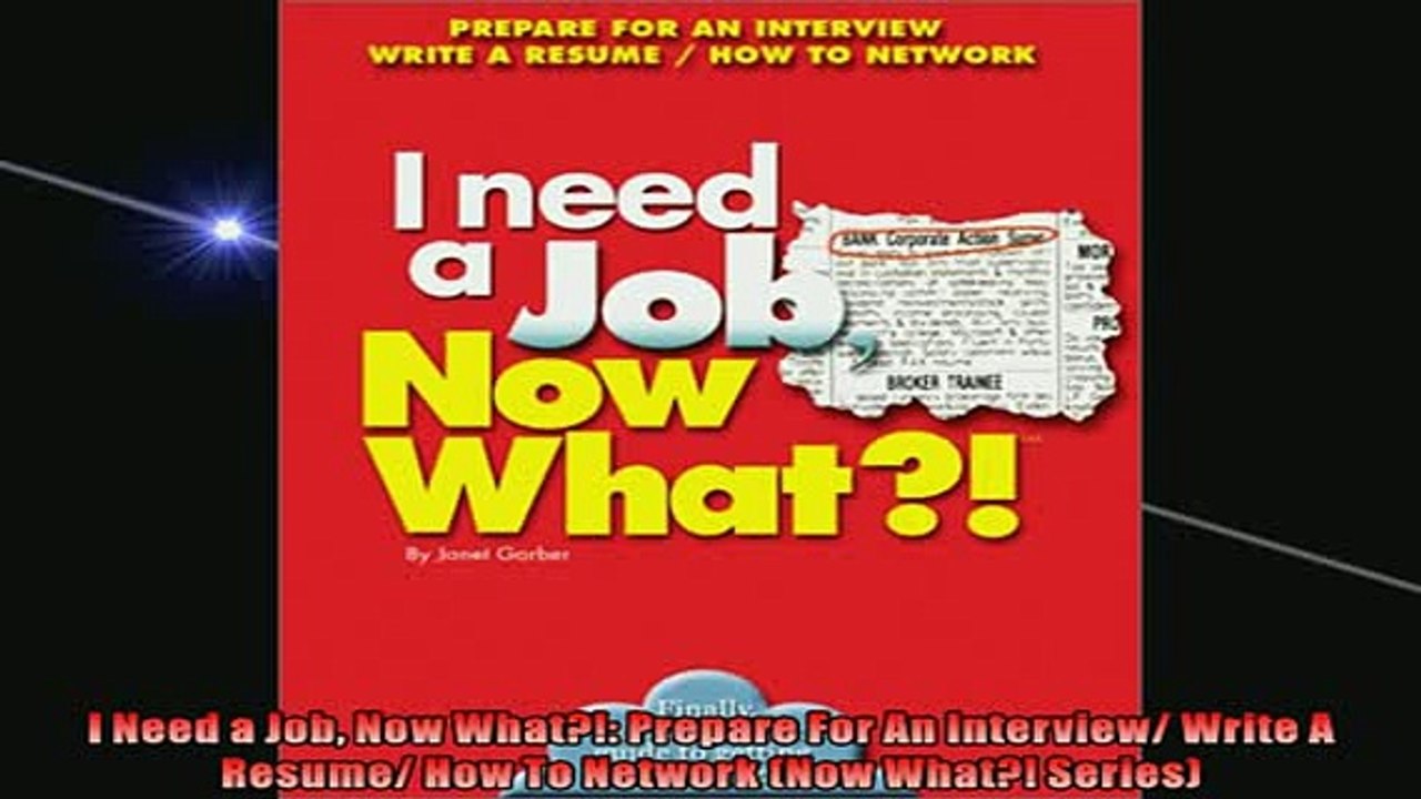 EBOOK ONLINE  I Need a Job Now What Prepare For An Interview Write A Resume How To Network Now  BOOK ONLINE