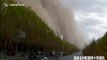 Awe-inspiring sandstorm hits northwest China