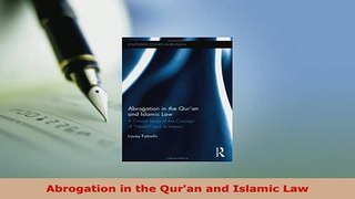 Download  Abrogation in the Quran and Islamic Law Free Books