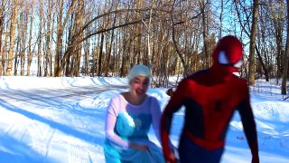 Spiderman- Elsa & Anna & Joker!