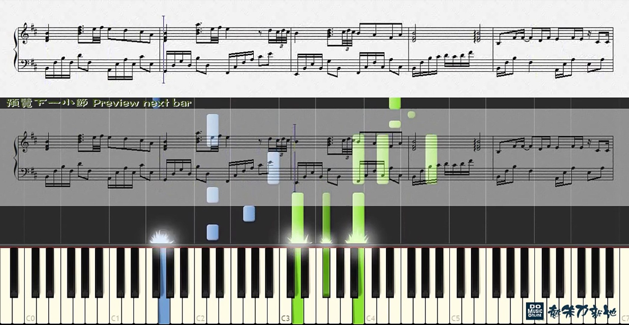 記住忘記我, 許廷鏗 Alfred Hui Ting Hang 無心法師主題曲 (鋼琴教學) Synthesia