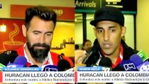 Eduardo Domínguez y 'Wanchope' Ábila en la previa del juego entre Nacional y Huracán · Copa Libertadores 2016 (grupo 4, fecha 6)