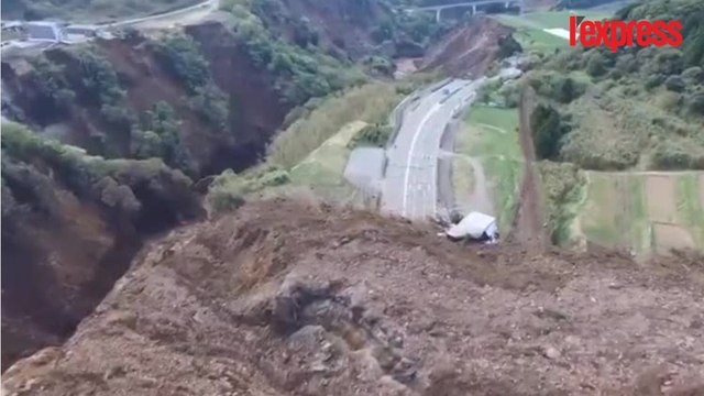 Japon: les impressionnants dégâts provoqués par le séisme filmés par un drone