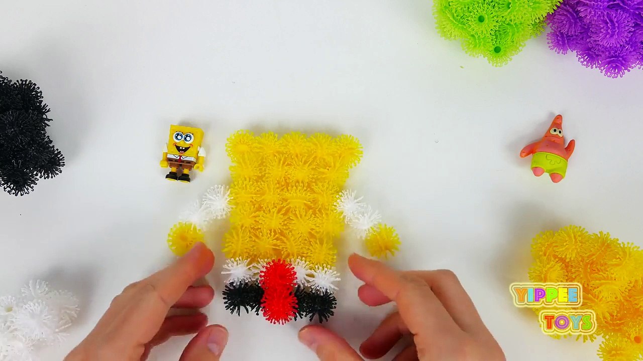 How to Make Spongebob and Patrick with Bunchems Toys for Kids
