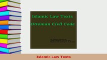 PDF  Islamic Law Texts  EBook