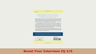 PDF  Boost Your Interview IQ 2E Download Full Ebook