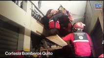 Bomberos resacatan a personas atrapadas en Tarqui