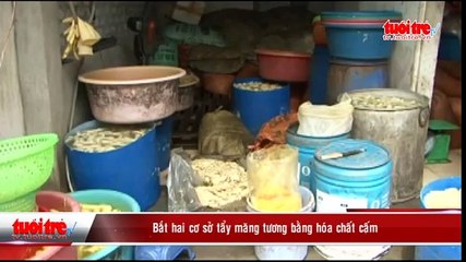 Bắt hai cơ sở tẩy măng tươi bằng hóa chất cấm