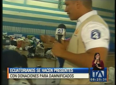 Donaciones se reciben en el coliseo Abel Jiménez Parra en Guayaquil