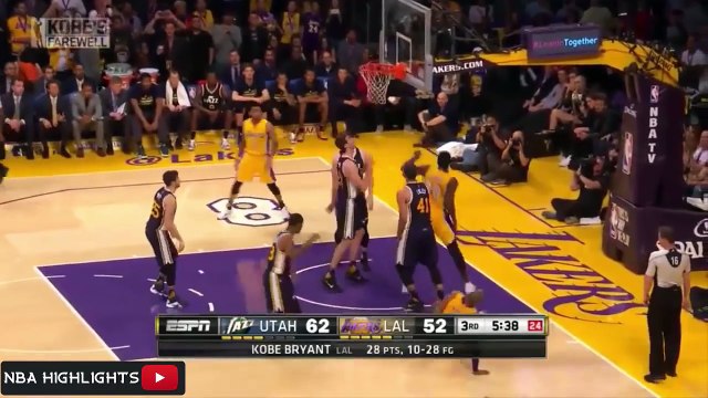 Kobe Bryant 60 Points Highlights - Jazz vs Lakers - April 13, 2016 - NBA 2015-16 Season