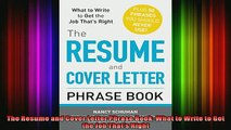 FREE PDF  The Resume and Cover Letter Phrase Book What to Write to Get the Job Thats Right  FREE BOOOK ONLINE