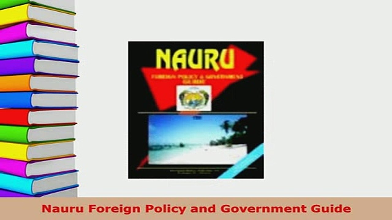 PDF  Nauru Foreign Policy and Government Guide Download Full Ebook