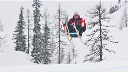 Eddie "The Eagle" Sets Toboggan Jumping World Record!