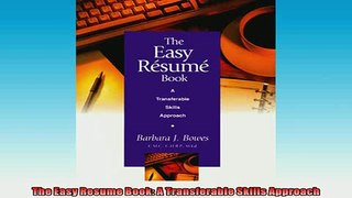 EBOOK ONLINE  The Easy Resume Book A Transferable Skills Approach  FREE BOOOK ONLINE