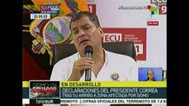 Correa: sismo en Ecuador superó 270 muertos y cifra 