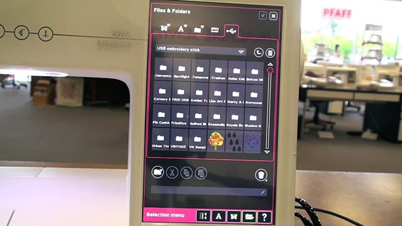 Pfaff Creative Sensation Pro, class 2 embroidery 47