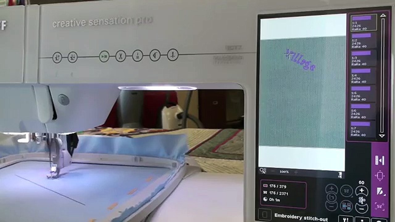 Pfaff Creative Sensation Pro, class 2 embroidery 58