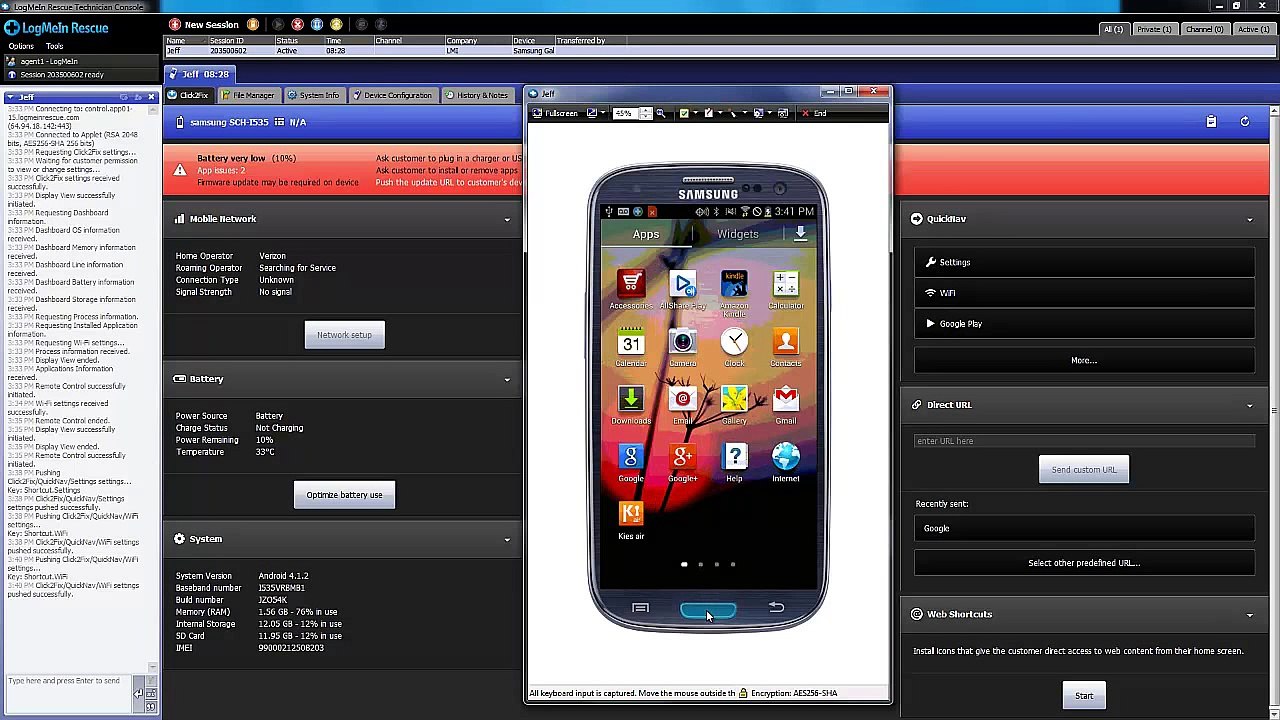 Logmein tech console
