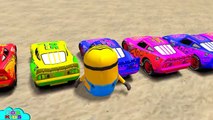 Minions COLORS & Lightning McQueen Cars - Finger Family Nursery Rhyme And Kids Songs