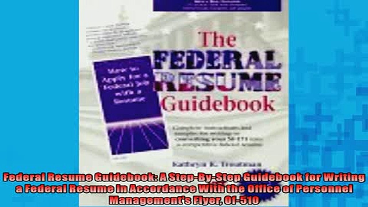 READ book  Federal Resume Guidebook A StepByStep Guidebook for Writing a Federal Resume in  DOWNLOAD ONLINE