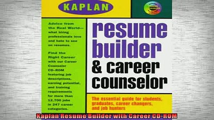 READ book  Kaplan Resume Builder with Career CDROM  FREE BOOOK ONLINE