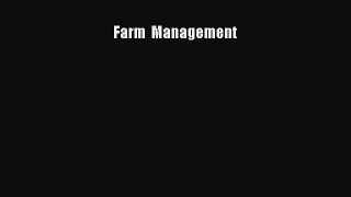 Read Farm  Management Ebook Free