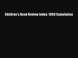 [PDF] Children's Book Review Index: 1988 Cumulation [Read] Full Ebook