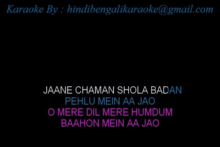 Jaane Chaman Shola Badan - Karaoke - Gumnaam - Mohd Rafi, Sharda