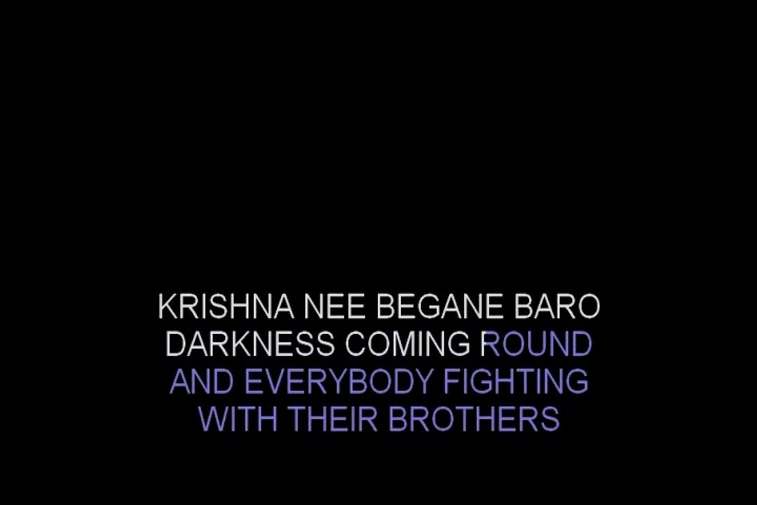 Krishna Nee Begane (Without English Portion) - Karaoke -  Colonial Cousins - Sample